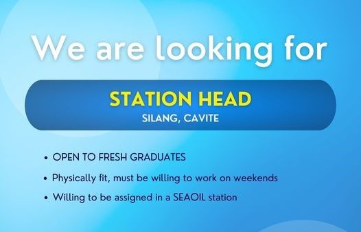 Jobtalk - Station Head vacancy in Silang! Hiring by Seaoil Philippines, Inc.