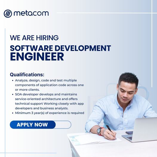 Jobtalk - Software Developer vacancy in Quezon City! Hiring by Metacom Solutions
