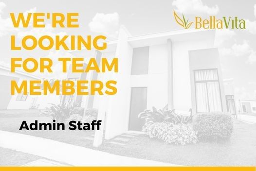 Jobtalk - Admin Staff vacancy in Lian! Hiring by BellaVita Land Corp.