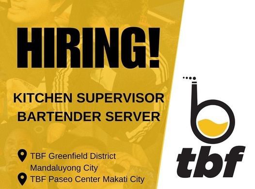 Jobtalk - Kitchen Supervisor vacancy in Makati! Hiring by The Beer Factory