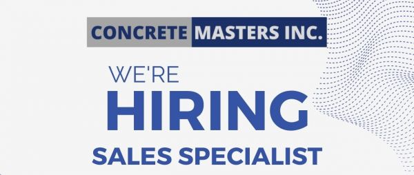 Jobtalk - Sales Specialist vacancy in Taguig City! Hiring by Concrete Masters Inc.