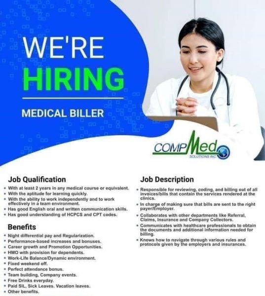 Jobtalk - Medical Biller vacancy in San Juan! Hiring by CompMed Solutions Inc.