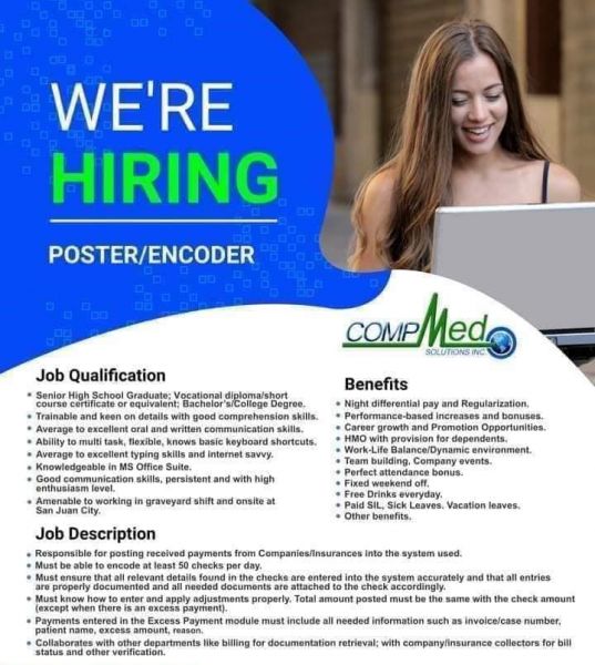 Jobtalk - Encoder vacancy in San Juan! Hiring by CompMed Solutions Inc.