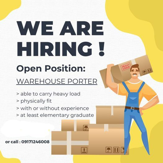 Jobtalk - Warehouse Laborer vacancy in La Trinidad! Hiring by Tiong San Harrison