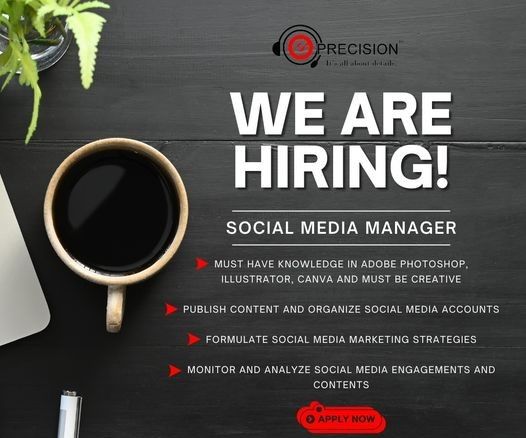 Jobtalk - Social Media Manager vacancy in San Fernando City! Hiring by e-Precision