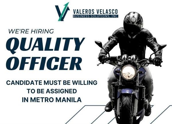Jobtalk - Quality Assurance Officer needed for  field work in Metro Manila area