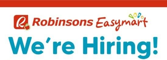 Jobtalk - Cashier vacancy in Tabuk City! Hiring by Robinsons Easymart