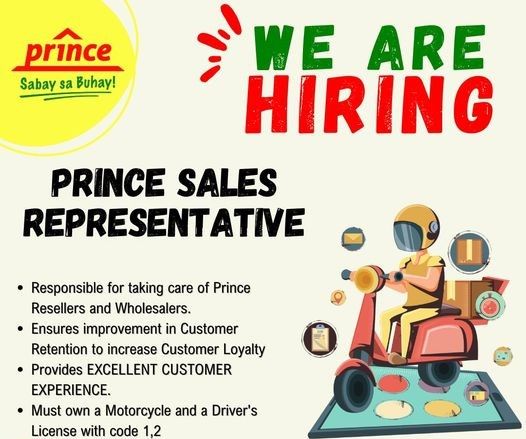 Jobtalk - Sales Representative vacancy in San Joaquin! Hiring by Prince Hypermart