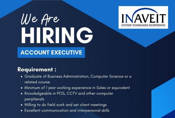 Jobtalk - Account Executive vacancy in Quezon City! Hiring by Inaveit Systems Technologies Inc.