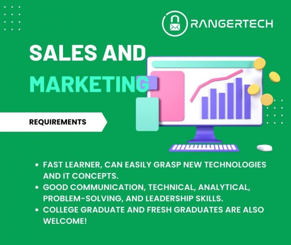 Jobtalk - Sales & Marketing Associate vacancy in Pasig! Hiring by Rangertech