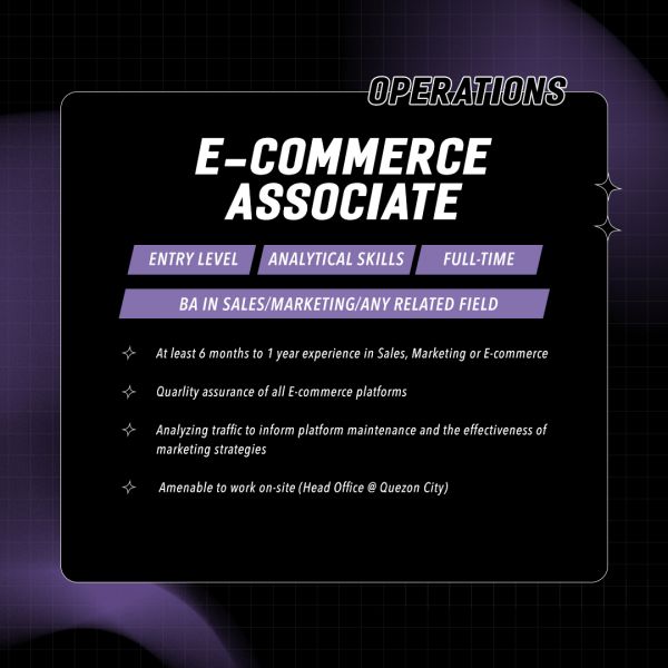 Jobtalk - E-Commerce Associate vacancy in Quezon City! Hiring by Blk 513