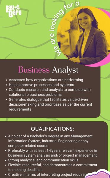 Jobtalk - Business Development Analyst vacancy in San Juan! Hiring by Lay Bare