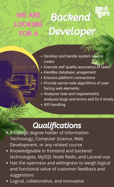 Jobtalk - Back-End Developer vacancy in San Juan! Hiring by Lay Bare