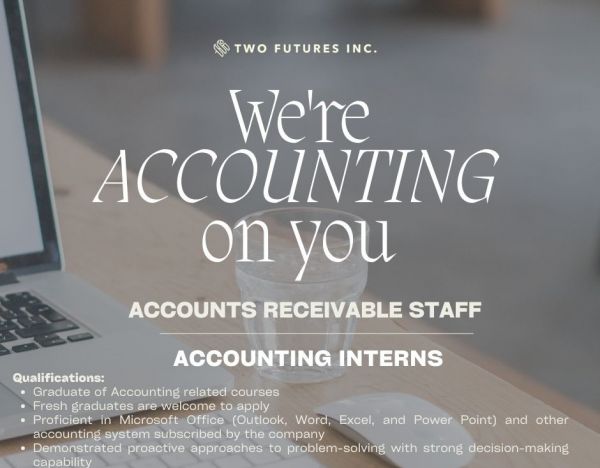 Jobtalk - Accounting Staff Intern vacancy in Makati! Hiring by Two Futures, Inc.