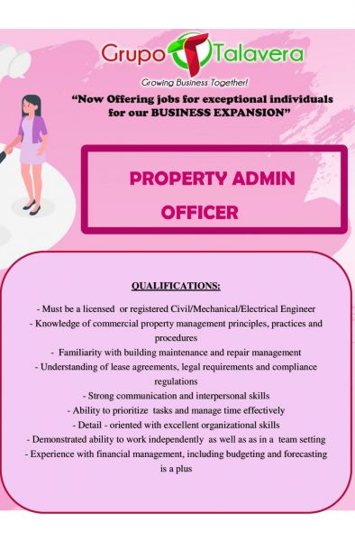 Jobtalk - Property Management Admin vacancy in Cauayan City! Hiring by Talavera Group Of Companies