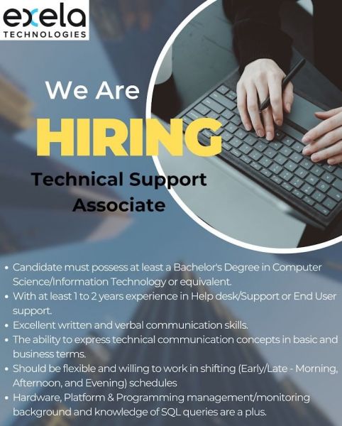 Jobtalk - Technical Support Associate vacancy in Olongapo City! Hiring by Exela Technologies, Inc.