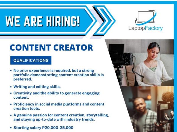 Jobtalk - Social Media Content Creator vacancy in Quezon City! Hiring by Laptop Factory