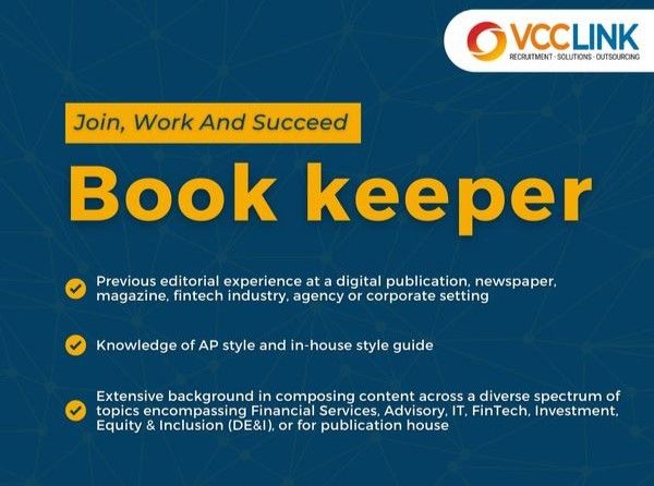 Jobtalk - Bookkeeper vacancy in Makati! Hiring by VCC Link, Inc.