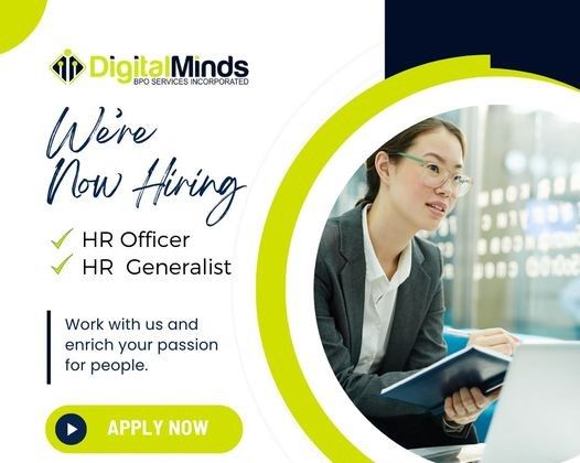 Jobtalk - HR Generalist vacancy in Naga City! Hiring by Digital Minds BPO