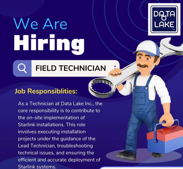 Jobtalk - Field Technician vacancy in Pasay! Hiring by Data Lake Inc.