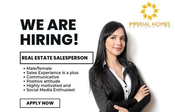 Jobtalk - Real Estate Agent vacancy in Legazpi City! Hiring by Imperial Homes Corporation