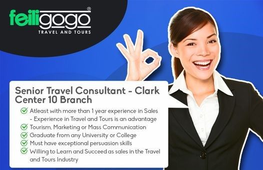 Jobtalk - Travel Agent vacancy in Angeles City! Hiring by Feiligogo Travel and Tours