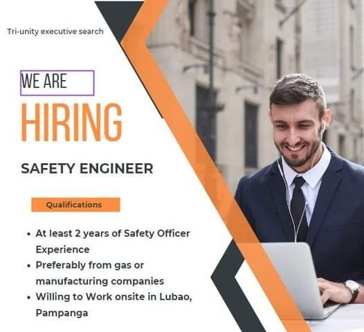 Jobtalk - Industrial Health & Safety Engineer vacancy in Lubao! Hiring by Tri-Unity Talent Sourcing & Human Resource Services