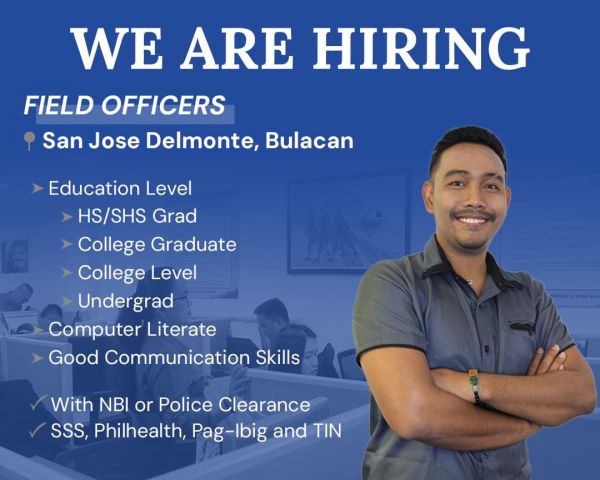 Jobtalk - Collection Officer needed for  field work in Bulacan area