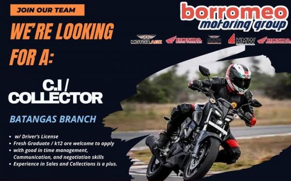 Jobtalk - Collector needed for  field work in Batangas area