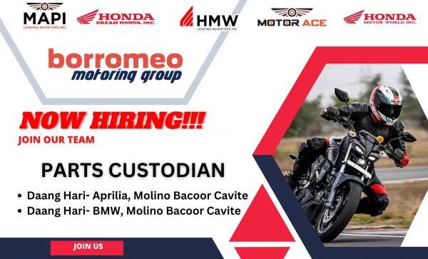 Jobtalk - Parts Custodian vacancy in Bacoor City! Hiring by Honda Motor World, Inc.