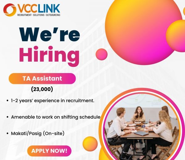 Jobtalk - Talent Acquisition Assistant vacancy in Makati! Hiring by Vital Call Center Link