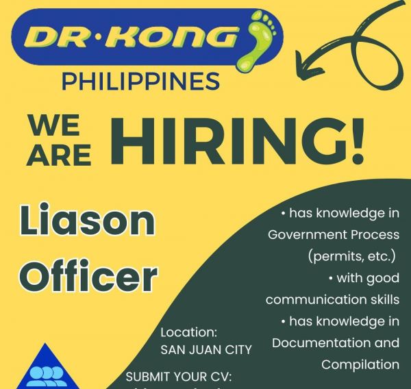 Jobtalk - Liaison Officer vacancy in San Juan! Hiring by Dr. Kong Philippines