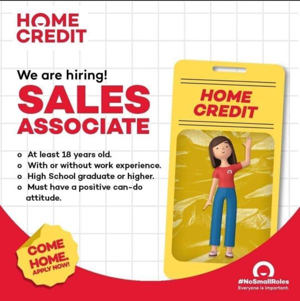 Jobtalk - Sales Associate vacancy in Alicia! Hiring by Home Credit Philippines, Inc.