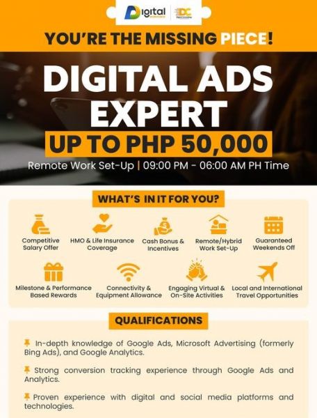 Jobtalk - Digital Advertising Specialist, Work from home (WFH)  for Digital Consulting PH