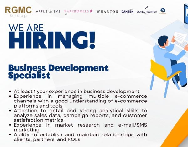 Jobtalk - RGMC Group of Companies looking for Business Development Specialist, Hybrid setup,  in Pasig