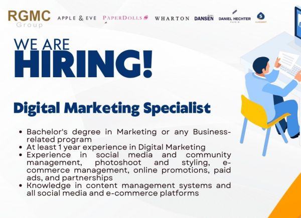 Jobtalk - Digital Marketing Specialist vacancy in Pasig! Hiring by RGMC Group of Companies