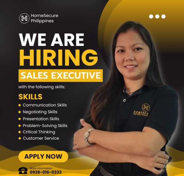 Jobtalk - Sales Executive vacancy in Parañaque! Hiring by HomeSecure Security System Services