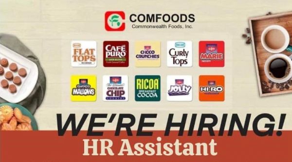 Jobtalk - HR Assistant vacancy in Makati! Hiring by Commonwealth Foods, Inc.