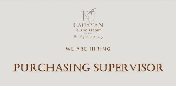 Jobtalk - Purchasing Supervisor vacancy in El Nido! Hiring by Cauayan Island Resort