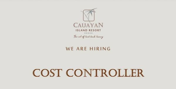 Jobtalk - Cost Controller vacancy in El Nido! Hiring by Cauayan Island Resort