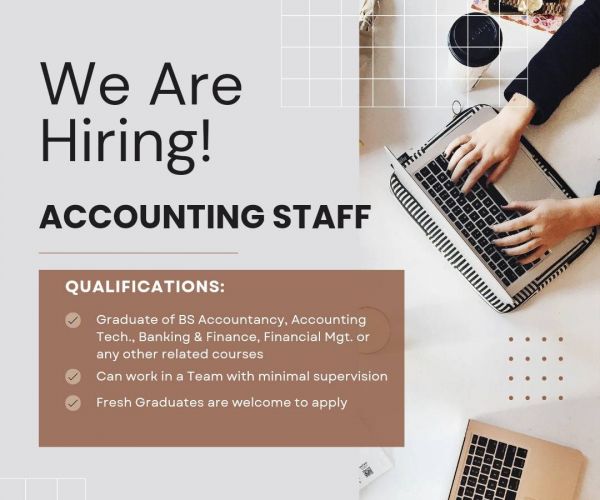 Jobtalk - Accounting Staff vacancy in Caloocan! Hiring by Trans-Asia Philippines, Inc.