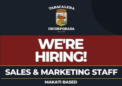 Jobtalk - Sales & Marketing Staff vacancy in Makati! Hiring by Tabacalera Incorporada