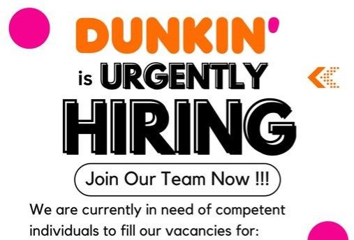 Jobtalk - Store Supervisor vacancy in Las Piñas! Hiring by Dunkin