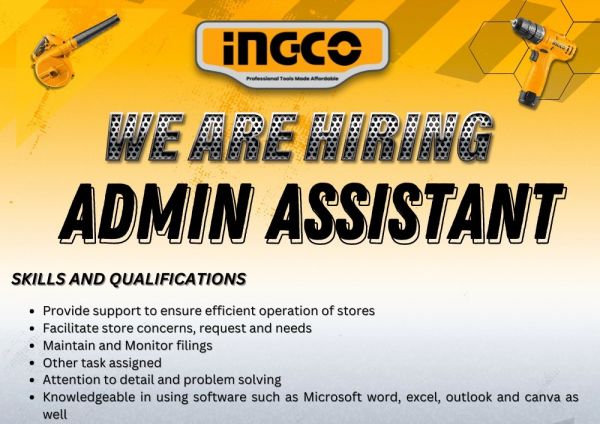 Jobtalk - Admin Assistant vacancy in Caloocan! Hiring by Ingco