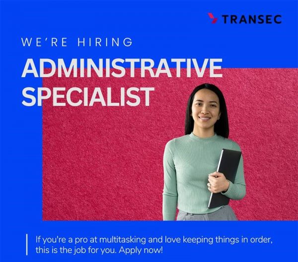 Jobtalk - Admin Specialist vacancy in Pasig! Hiring by Transec BPO Solutions Inc.