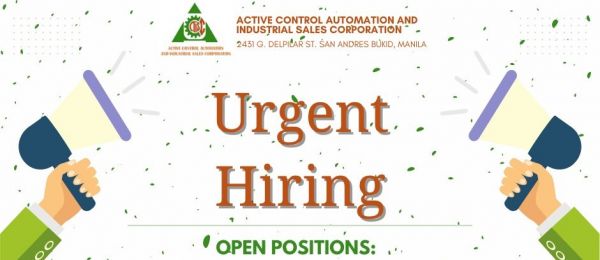 Jobtalk - Accounting Supervisor vacancy in Malate! Hiring by Active Control Automation and Industrial Sales Corp.