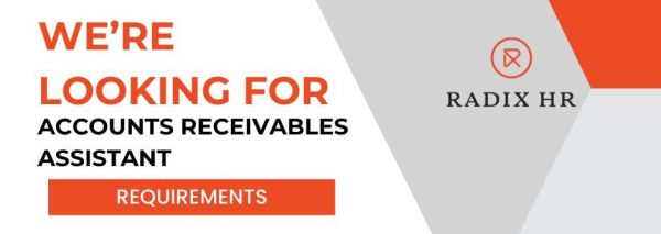 Jobtalk - Radix HR Solutions looking for Accounts Receivable Assistant, Hybrid setup,  in Makati