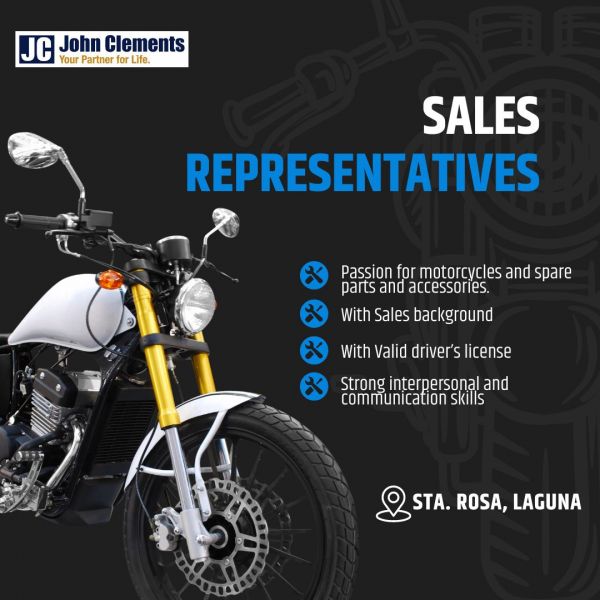 Jobtalk - Sales Representative vacancy in Sta. Rosa City! Hiring by John Clements Consults, Inc.