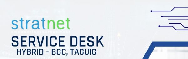 Jobtalk - Strategic Networks Inc. looking for Service Desk Representative, Hybrid setup,  in Bonifacio Global City