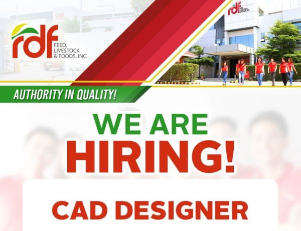 Jobtalk - CAD Designer vacancy in San Fernando City! Hiring by RDF Feed, Livestock and Foods, Inc.